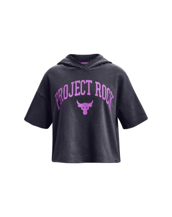 Girls' Project Rock Rival Fleece Script Short Sleeve Hoodie 