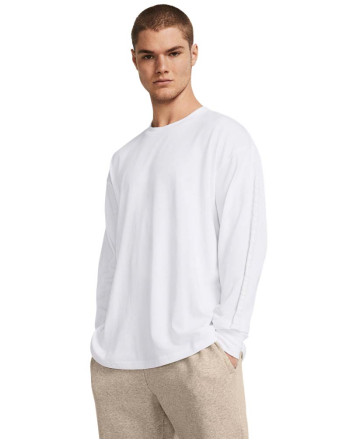 UA HW TONAL WORDMARK LS-WHT 