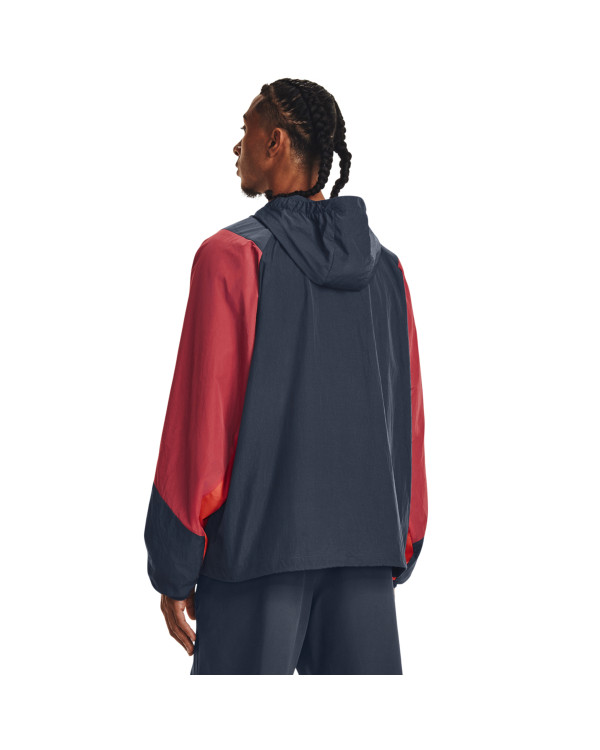 UA RUSH WOVEN 1/2 ZIP ANORAK-GRY 