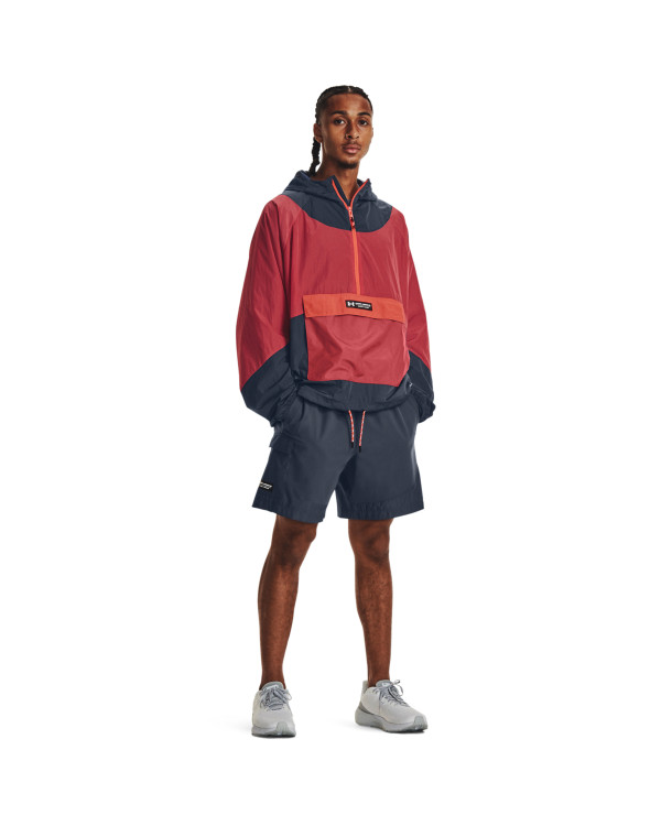 UA RUSH WOVEN 1/2 ZIP ANORAK-GRY 