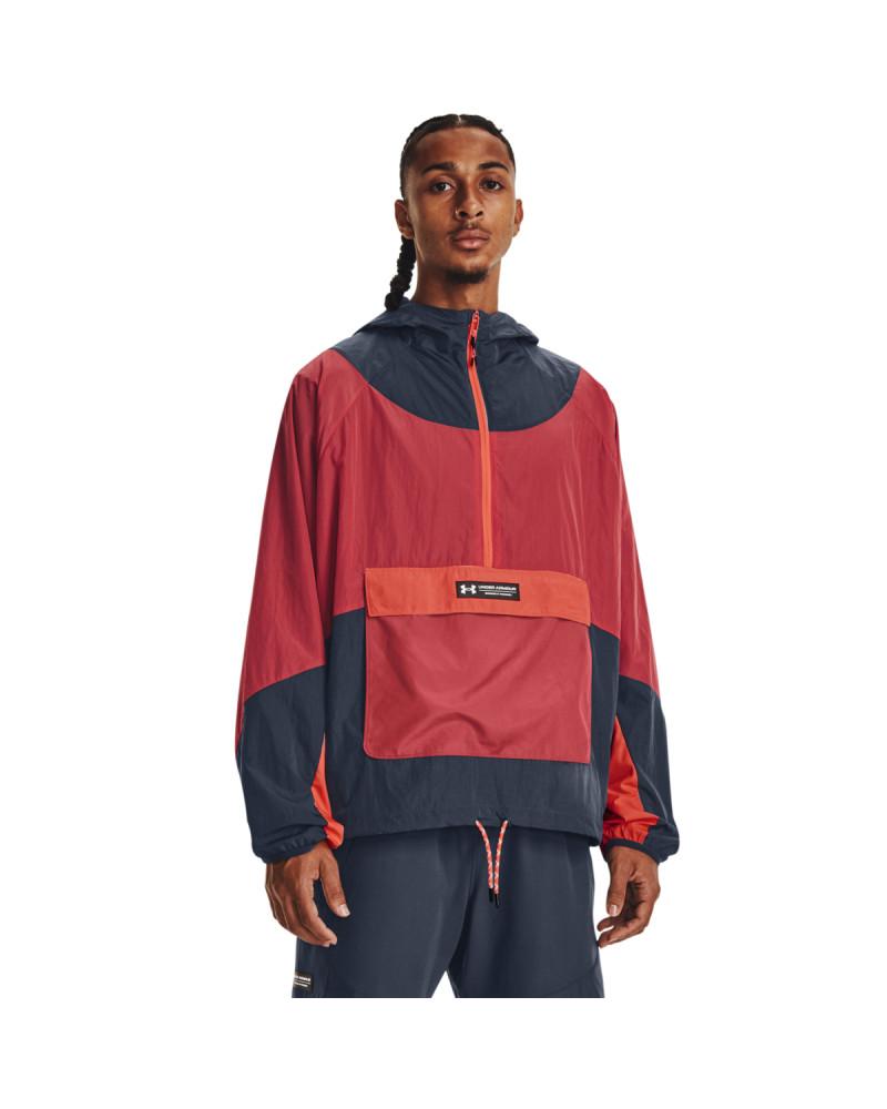 UA RUSH WOVEN 1/2 ZIP ANORAK-GRY 
