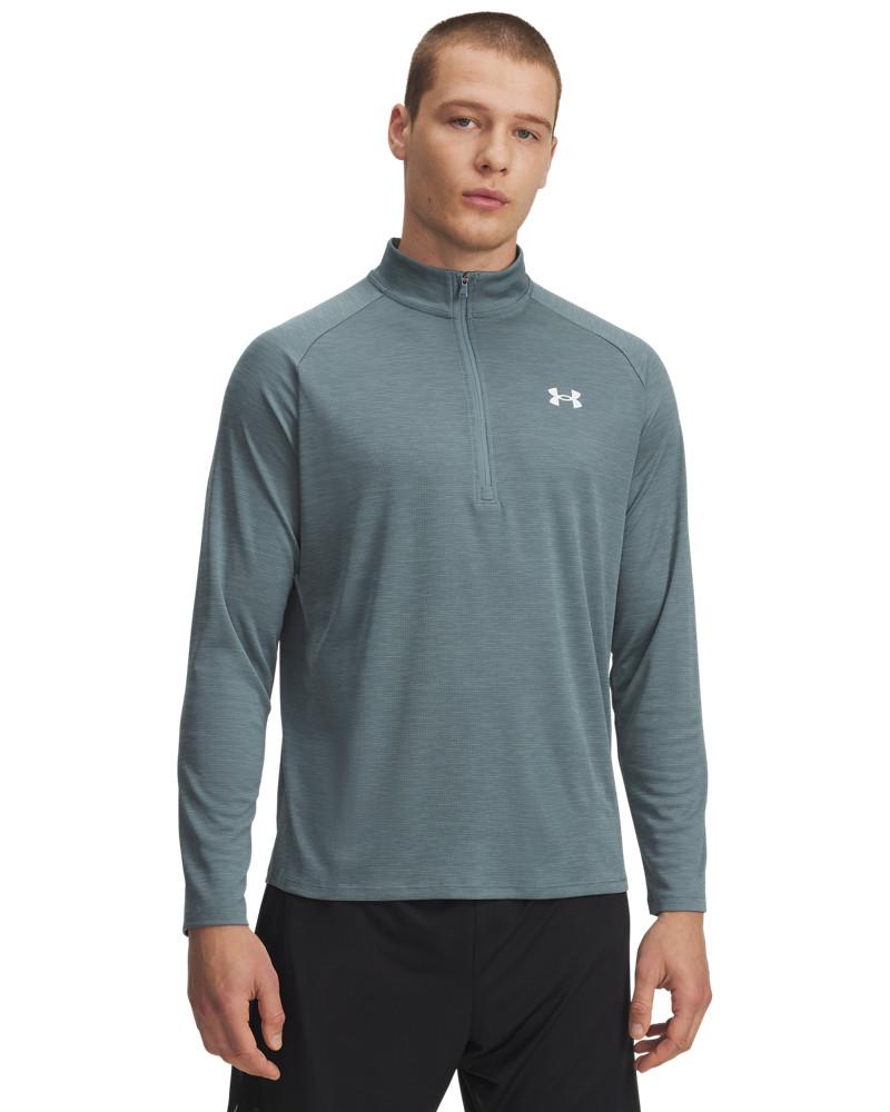 UA TECH TEXTURED 1/2 ZIP 